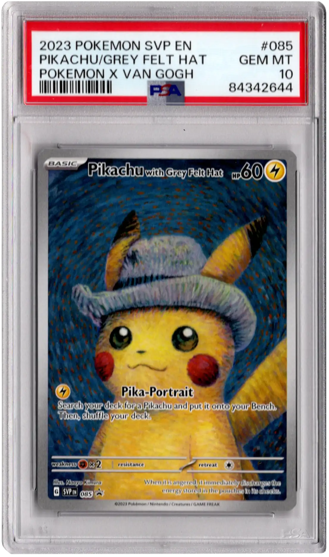 Pikachu Van Gogh PSA 10